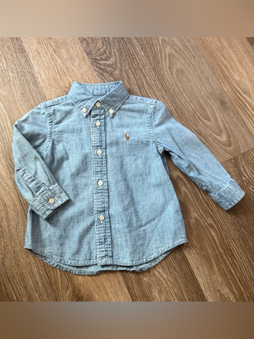 Ralph Lauren Light Blue Denim Shirt size 12 Months